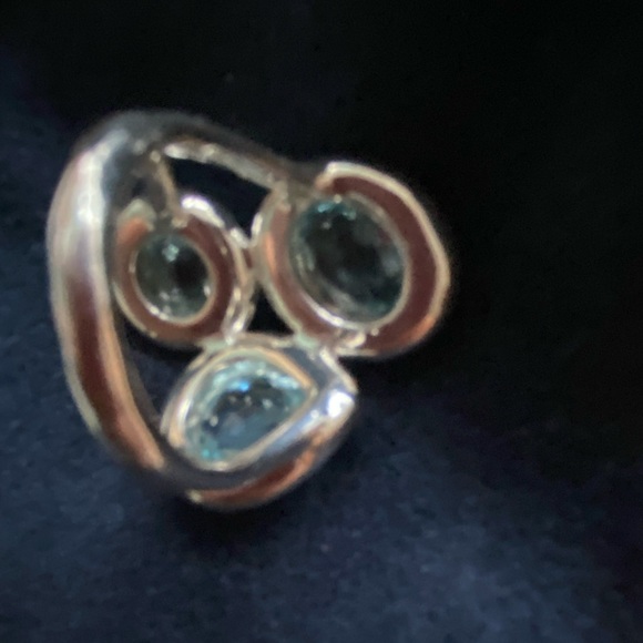 Ippolita blue topaz Diamond 18k sterling chimera rock candy ring size 7 $1800 - Picture 5 of 11